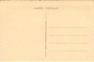 Miasto Carcassonne — Obrona Zamku między dwiema murawami — Fot. E. Roudière, Wydawca — Rewers
