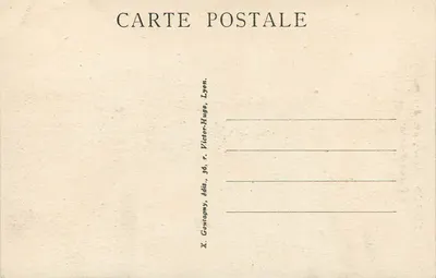 Yzeron (Rhone), alt. 810 m. — O Grande Rocher — X. Govtagny, edit., 36, r. Victor-Hugo, Lyon — Verso