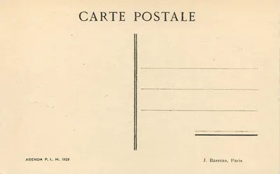 Autun — Porte d'Arroux — Cl. Boulanger — Agenda P. L. M. 1929 — Rewers