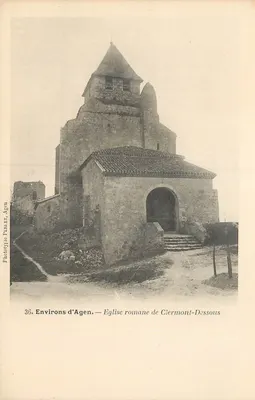 Igreja romana de Clermont-Dessous — Arredores de Agen — Fototipo Perlet, Agen, n°36