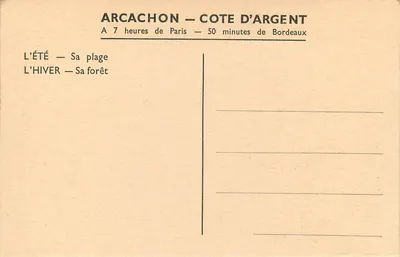 Arcachon — Jej plaża — « Leo Neveu » — Rewers