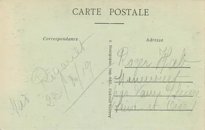 Sézanne (Marne) — O Cadran da Igreja — Edit. Marion — Verso