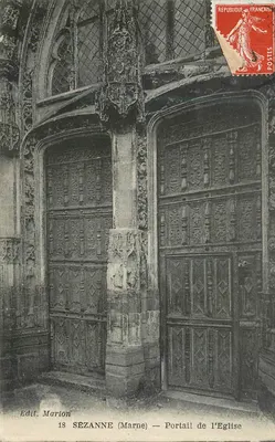 SEZANNE (Marne) — Portal da Igreja — Edit. Marion