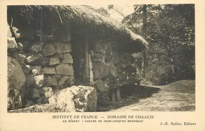Institut de France — Domínio de Chaalis — O Deserto — Cabana de Jean-Jacques Rousseau — J.-E. Bulloz, Editor