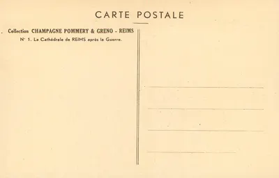 Catedral de Reims — após a guerra — Fot. Loth — Verso