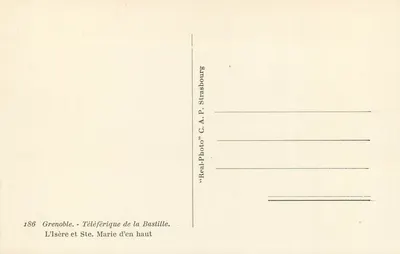 Grenoble — Teleferyk Bastille — L’Isère i Ste. Marie d’en haut — C.A.P. Strasbourg — Rewers