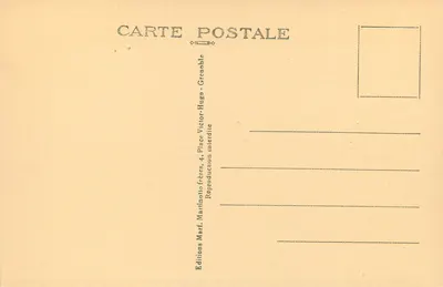 Grenoble — Sąd i Statua Bayarda — Wydawnictwo Martinotto bracia — Rewers
