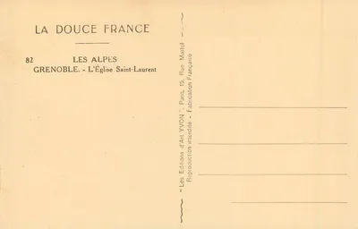 Grenoble - A Igreja São Luís - As Alpes - Edições de Arte Yvon — Verso