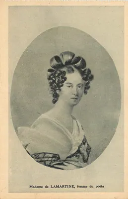 Madame de Lamartine, esposa do poeta — Héliogravure Combier Macon