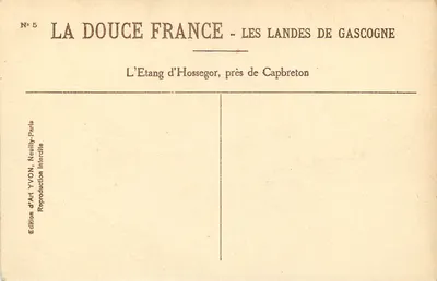 O Lago de Hossegor, perto de Capbreton — As Terras de Gascogne — Edição de Arte YVON — Verso