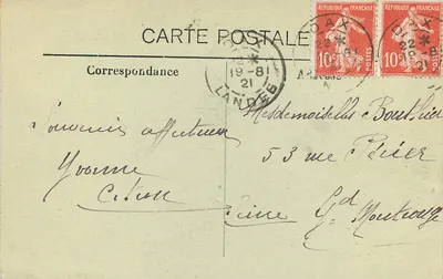 DAX - Façada Fontaine Chaude — Wydawca A. Cazenave, nr 34 — Rewers