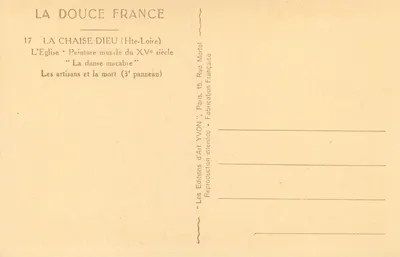 La Chaise-Dieu — Dança da Morte — Edições de Arte YVON — Verso