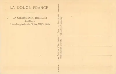 La Chaise-Dieu — De Abdij — De Kunstuitgaven YVON — Achterkant
