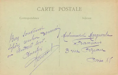 Lyon — Bas-relief em mármore; o "Ródano e o Saône" de Vermare (1907) — B. F., Paris — Verso