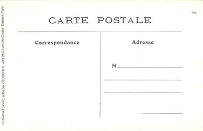 Em Provença — A Colheita das Azeitonas — A Partida — Edições J. Brun e Cie, Carpentras — Verso