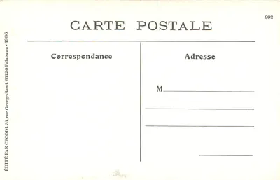 Lunéville — Plein van het Kasteel en Tram Lunéville-Einville — Quantin, boekhandel-uitgever — Achterkant