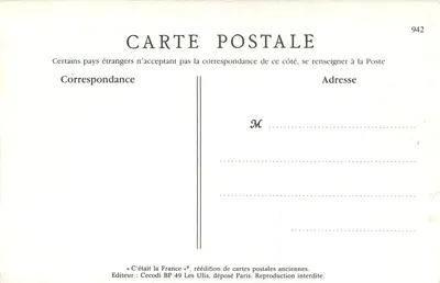Montaż uliczkowych — Zakłady Albert MATHIEU — Châteauroux (Indre) - Francja — Rewers