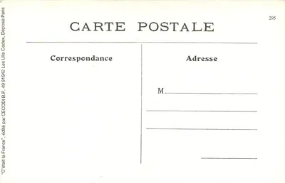 Alpy — Węgielne pieczenie (1250 m. n.p.m.) — wydawnictwo Auguste Gros, Serres, n° 619 — Rewers
