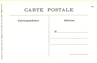 ÉCOURT-SAINT-QUENTIN — O triagem do Lin — A. Béal Filho, editor 29 Rue des Linières, Cambrai — Verso