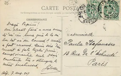 Aix-les-Bains — La Villa des Fleurs — E. Reynaud, Chambert — Verso