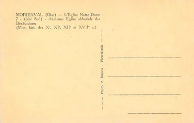 Moriénval (Oise) — A Igreja de Nossa Senhora (lado Sul) — Antiga igreja abacial das Beneditinas — Verso