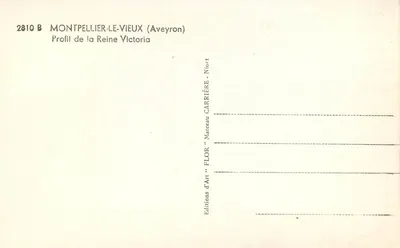 Montpellier-le-Vieux (Aveyron) — Profil Królowej Wiktorii — Wydawnictwo Sztuki FLOR — Rewers