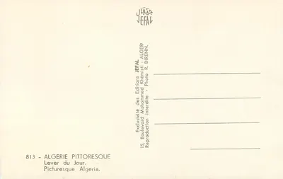 Minaret Koutoubia w Maroku — wschód słońca — JEFAL nr 813 — Rewers