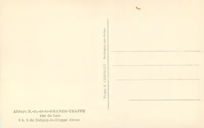Abadia N.-D.-de-la-GRANDE-TRAPPE — vista frontal — editor CHIPAULT — Verso