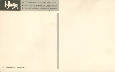 St Aubins Bay — Jersey — editor Jarrold & Sons Ltd, Norwich, Inglaterra — Verso