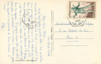 Vista de Trois-Epis (Haut-Rhin) — editor Wibeco, n° 654 — Verso