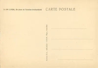 Lyon, San Juan y el antiguo Arzobispado — Edición G.-L. Arlaud, n° 990 — Reverso