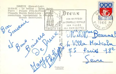 Dreux — Kolacja widoków i lalki — Wydawca Estal — Rewers