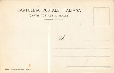 Sacro Monte di Varallo — Cena da Paixão — Capela XXXVI — Editor Camaschella e Zanfa — Verso