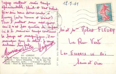 Lorient — widok panoramiczny — Spółka Sztuk Fotomechanicznych — Rewers