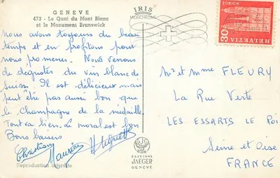 Geneva — Quai du Mont-Blanc and the Brunswick Monument — Jaeger Editions — Back