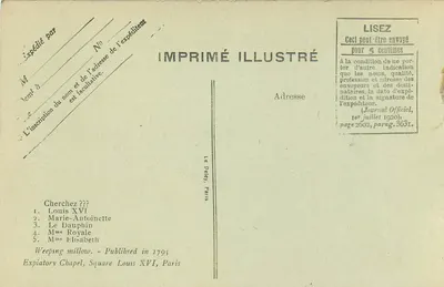 Trauerweide — Veröffentlicht 1795 — E.D. Paris — Rückseite