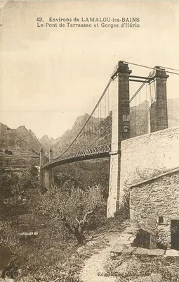 O Ponte de Tarrassac e Gorges d'Héric — Arredores de Lamalou-les-Bains — Edição Minier, n°42