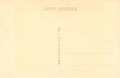 La Donna con la Cornacchia — Tappeto francese (Fine del XV secolo) — Museo di Cluny — Edizione Braun & Cie, Parigi, n° 2192 — Verso