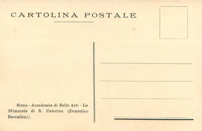 Siena - Akademia Sztuk Pięknych - Stimmate św. Katarzyny (Domenico Beccafumi) — Rewers