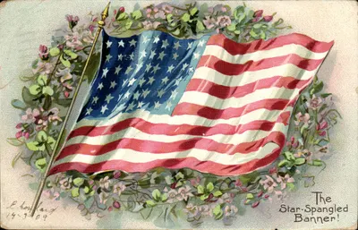 Bandeira americana — The Star-Spangled Banner! — Tuck's Post Card, n°107
