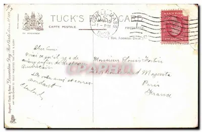 Bandeira americana — The Star-Spangled Banner! — Tuck's Post Card, n°107 — Verso