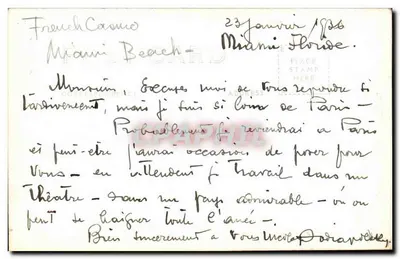 A skyline de Miami, Flórida — vista da costa — editor R.E. Simpson, n° 73 — Verso