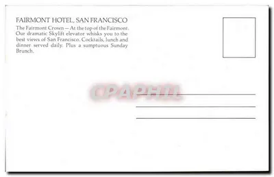 San Francisco — vista noturna — Hotel Fairmont — Verso