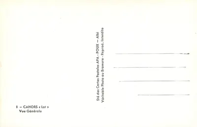 Cahors — Algemene Uitzicht — Sté des Cartes Postales APA - POUX - Albi — Achterkant