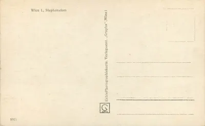 Viena 1, Stephansdom — editor 'Grapha' — n° 1011 — Verso