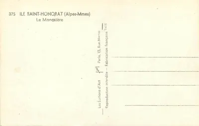 Wyspa Świętego Honorata — Klasztor — Wydawnictwo Sztuki — Rewers