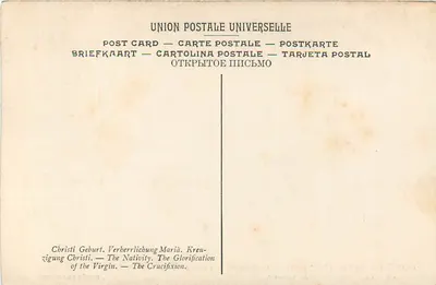 Szkoła Sienieńska (XIV wiek) — Narodziny — Niebieska Panna — Krzyż Święty — Muzeum Louwra, Paryż — Rewers