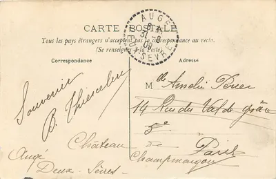Старинная открытка Faivre locca pontarlier 237 pontarlier le monolite des entreportes (animée) — Оборотная сторона