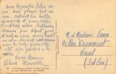 O Vaso de Sèvres — Argra — Les Arts Graphiques, Toulouse — Verso