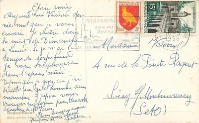 Blick von der Schwarzwaldhochgebirge — Baden-Baden — editor Nr. 9 — Verso